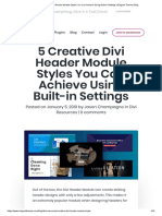 5 Creative Divi Header Module Styles You Can Achieve Using Built-In Settings - Elegant Themes Blog