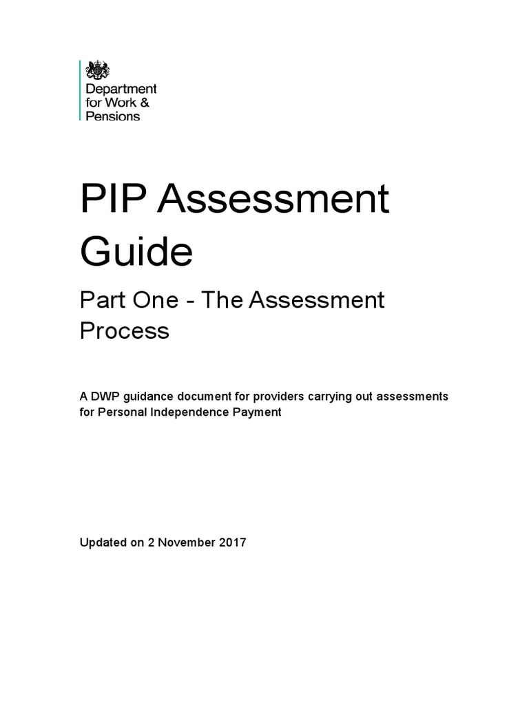 Pip Assessment Guide Part 1 Assessment Process | PDF | Health Care ...