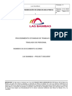 Procedimiento de traslado de personal para reubicación de línea de agua