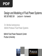 Design & Modelling of Fluid Power Systems