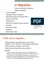 Population Migration: Case Studies: - Trail of Tears - Cuba - Sahel - Three Gorges - Central American Caravan