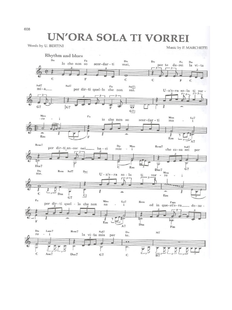 Un Ora Sola Ti Vorrei Cantante Originale