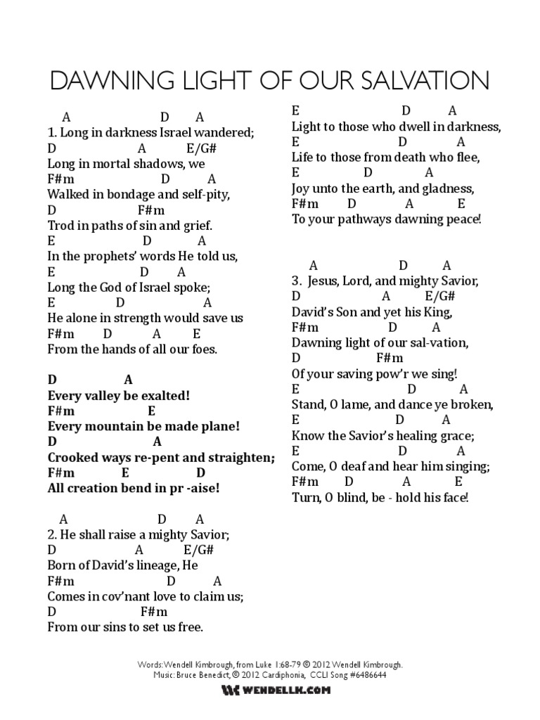 Dawning Light Of Our Salvation A G Salvation Jesus