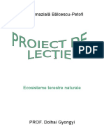 Proiect de Lectie Ecosisteme Naturale Terestre Clasa A Va