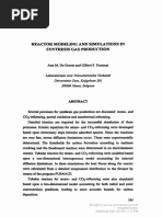 Reactor Modeling and Simulations in Synthesis Gas Production