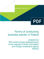 Forms of Conducting Business Activity in Poland