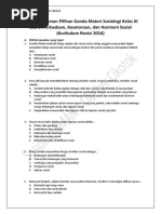 Soal Pendalaman Pilihan Ganda Materi Sosiologi Kelas XI Bab 3. Perbedaan, Kesetaraan, Dan Harmoni Sosial (Kurikulum Revisi 2016) - Unlocked PDF