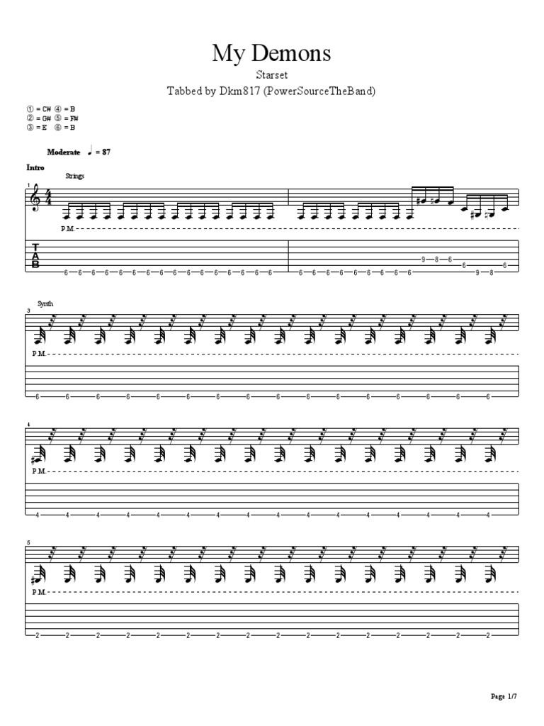 n o p q r s My Demons Musical Instruments String Instruments