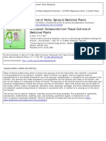 Anticancer Compounds From Tissue Cultures of Medicinal Plants