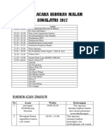 Draf Acara Hiburan Malam Siwalatri 2017