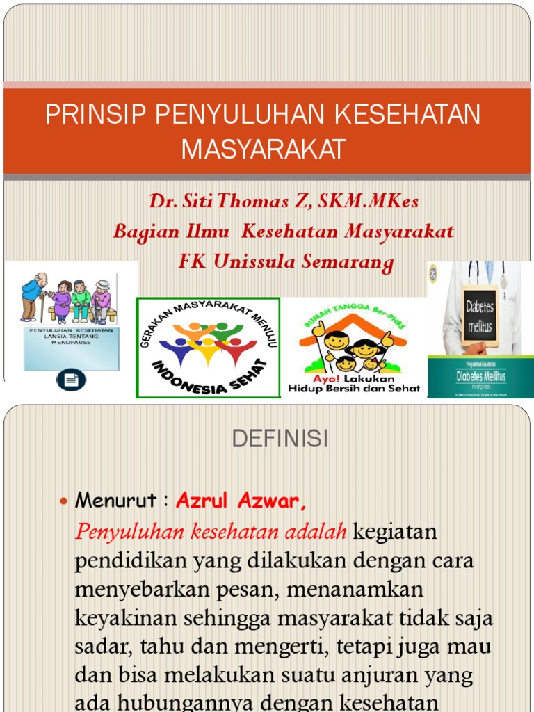 Prinsip Penyuluhan Kesehatan Masyarakat Pptx