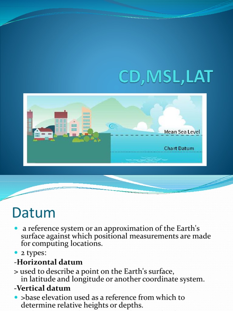 CD, MSL, Lat | PDF | Tide | Sea Level
