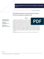 Simulação Numérica de Escoamento Sobre Perfil Aerodinâmico Eppler 423