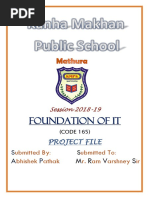 Foundation of It: Ubmitted By: Ubmitted To: Bhishek Athak R. Am Arshney Ir