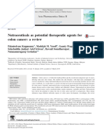 Nutraceuticals as Potential Therapeutic Agents for Colon Cancer. a Review