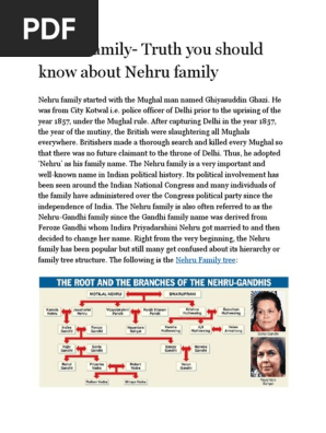 Nehru Family- Truth You Should Know About Nehru Family