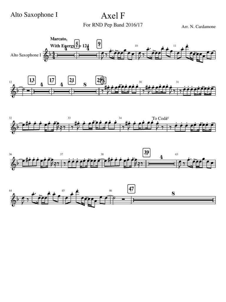 Axel FAlto Saxophone I PDF