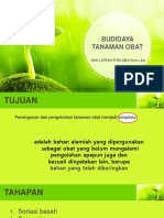 Budidaya Tanaman Obat