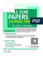 Call For Paper Journal CERITA