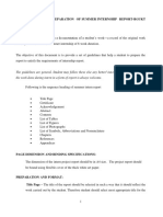 Format For Preparation of Summer Internship Report-Rgukt