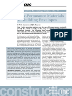 Low-Permeance Materials in The Building Envelope