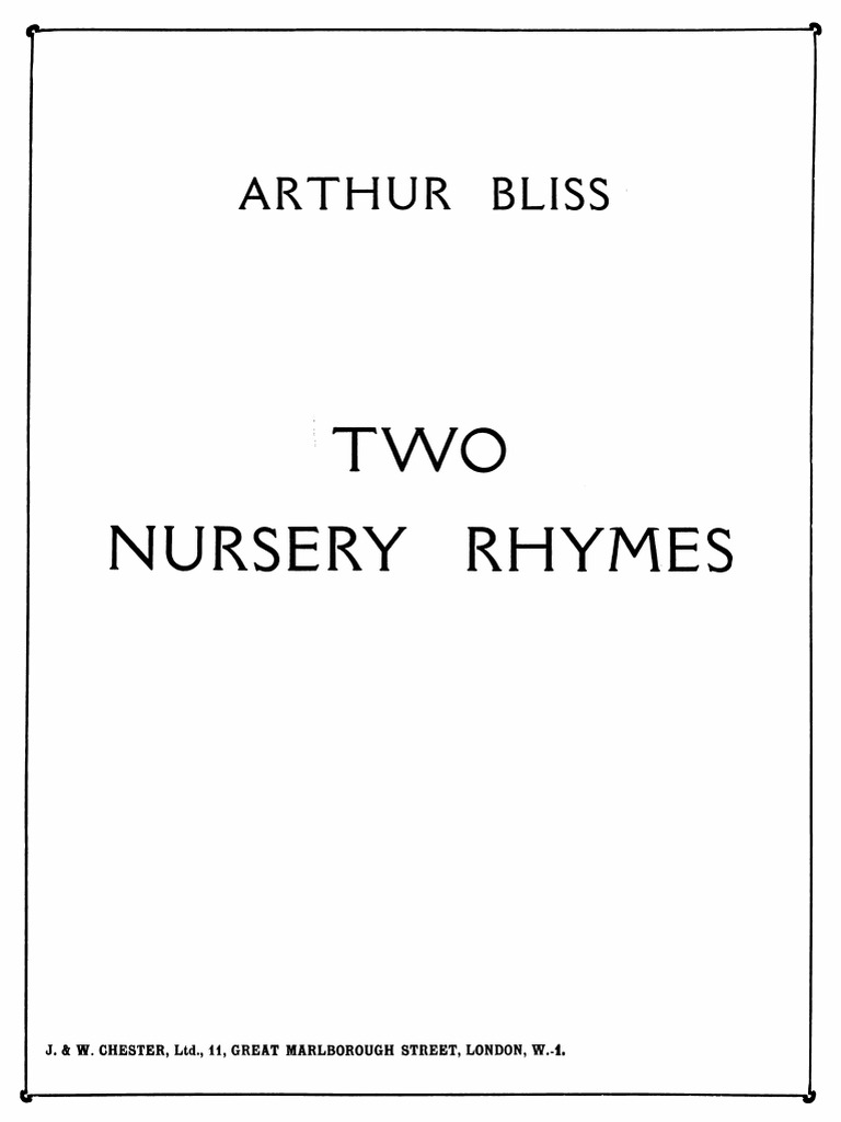 Bliss Two Nursery Rhymes PDF