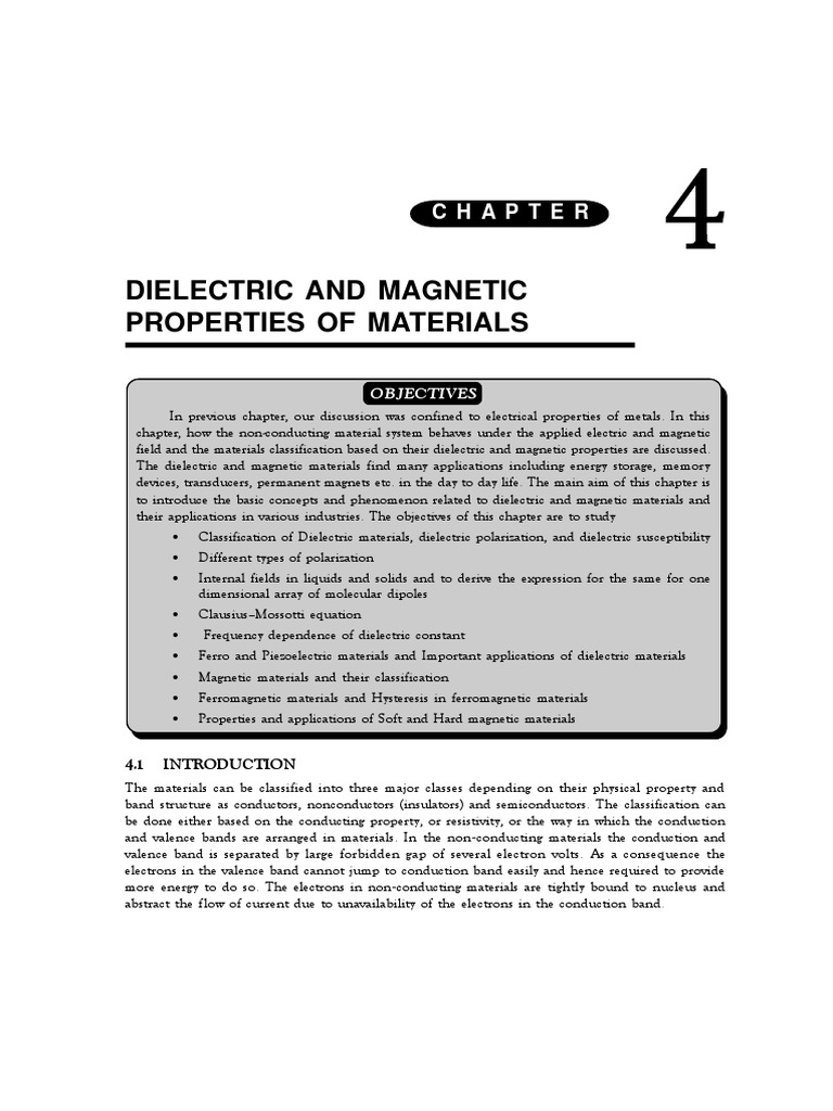 Dielectric and Magnetic Material Properties | PDF | Dielectric ...