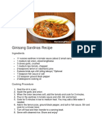 Ginisang Sardinas Recipe: Ingredients