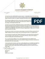 Sheriff Neil Warren's letter