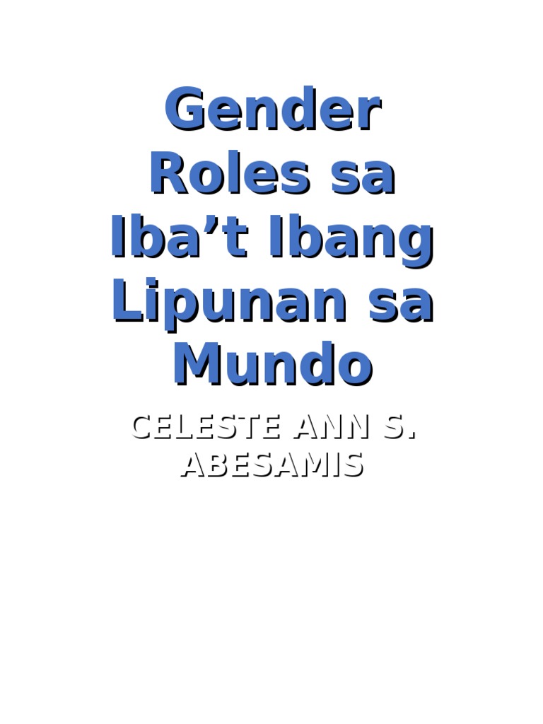 Gender Roles | PDF