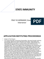 Case: State Immunity: Italy Vs Germany, Greece Intervenor