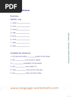 Present Continuous.: Exercises. Add The - Ing