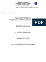 Plano de Ensino de Lngua Portuguesa 2221 e 2222 PDF