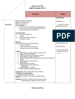 Date Class / Time Content Impact: Daily Lesson Plan English Language Year 3