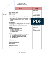 Date Class / Time Content Impact: Daily Lesson Plan English Language Year 3