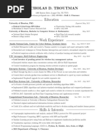 Nicholas Troutman Resume