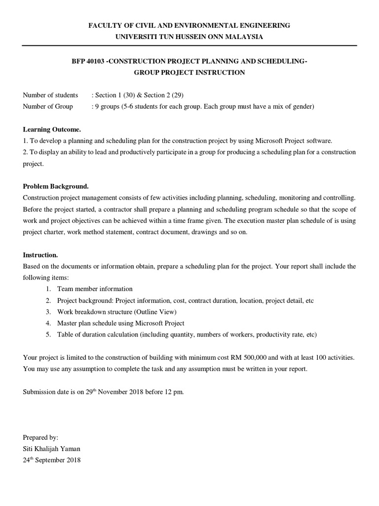 Project Instruction | PDF