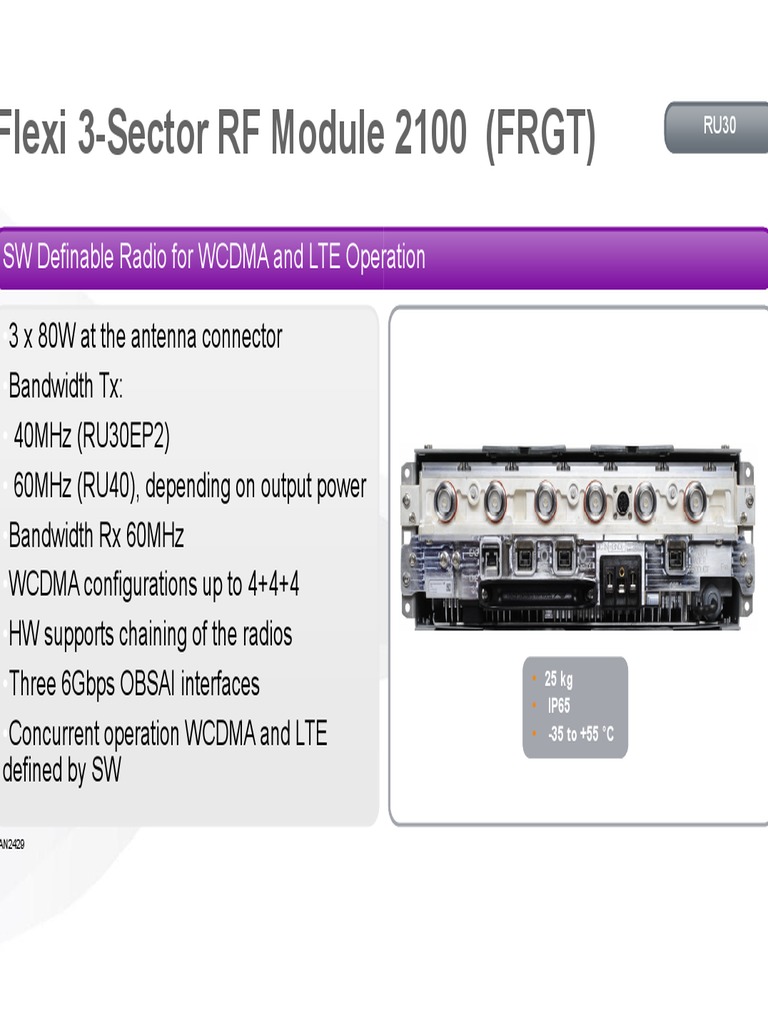 Flexi 3-Sector RF Module 2100 (FRGT) Sector RF Module 2100 (FRGT) | PDF