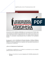 Adjudicación Simplificada en Las Contrataciones Del Estado - Osce Peru