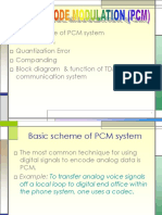 Basic Scheme of PCM System Quantization Quantization Error Companding Block Diagram & Function of TDM-PCM Communication System
