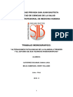 Alteraciones Patologicas de La Glandula Tiroides y El Estudio de Sus Tecnicas Radiograficas