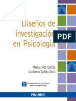 Diseños de Investigación en Psicología - Manuel Ato GarcÍa