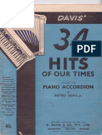 Partition Accordeon Gratuite 34 Hits For Our Times PDF