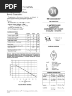 2N3055 (NPN), MJ2955 (PNP) Complementary Silicon Power Transistors