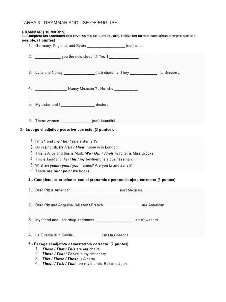 English Grammar and Vocabulary Exercises | PDF | Language Arts ...