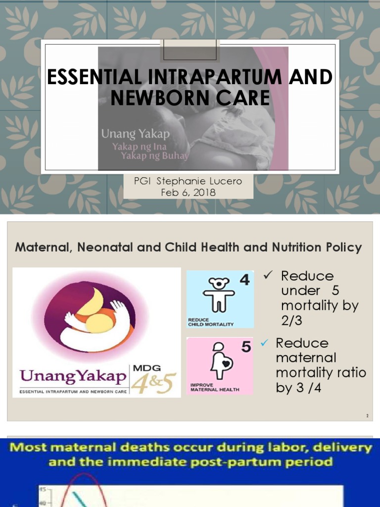 Essential Intrapartum and Newborn Care: PGI Stephanie Lucero Feb 6 ...