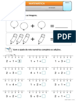 Adição Simples I - Exercícios de 1o ano com colar de contas e reta numérica