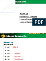  Integer Exponents