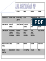 CONTOH JADUAL BERTUGAS