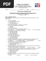 Periodical Exam in ICT12&11 2018-2019 2nd Quarter